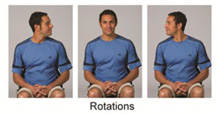 Demonstration of head rotations.