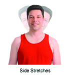 Demonstration of side stretches.